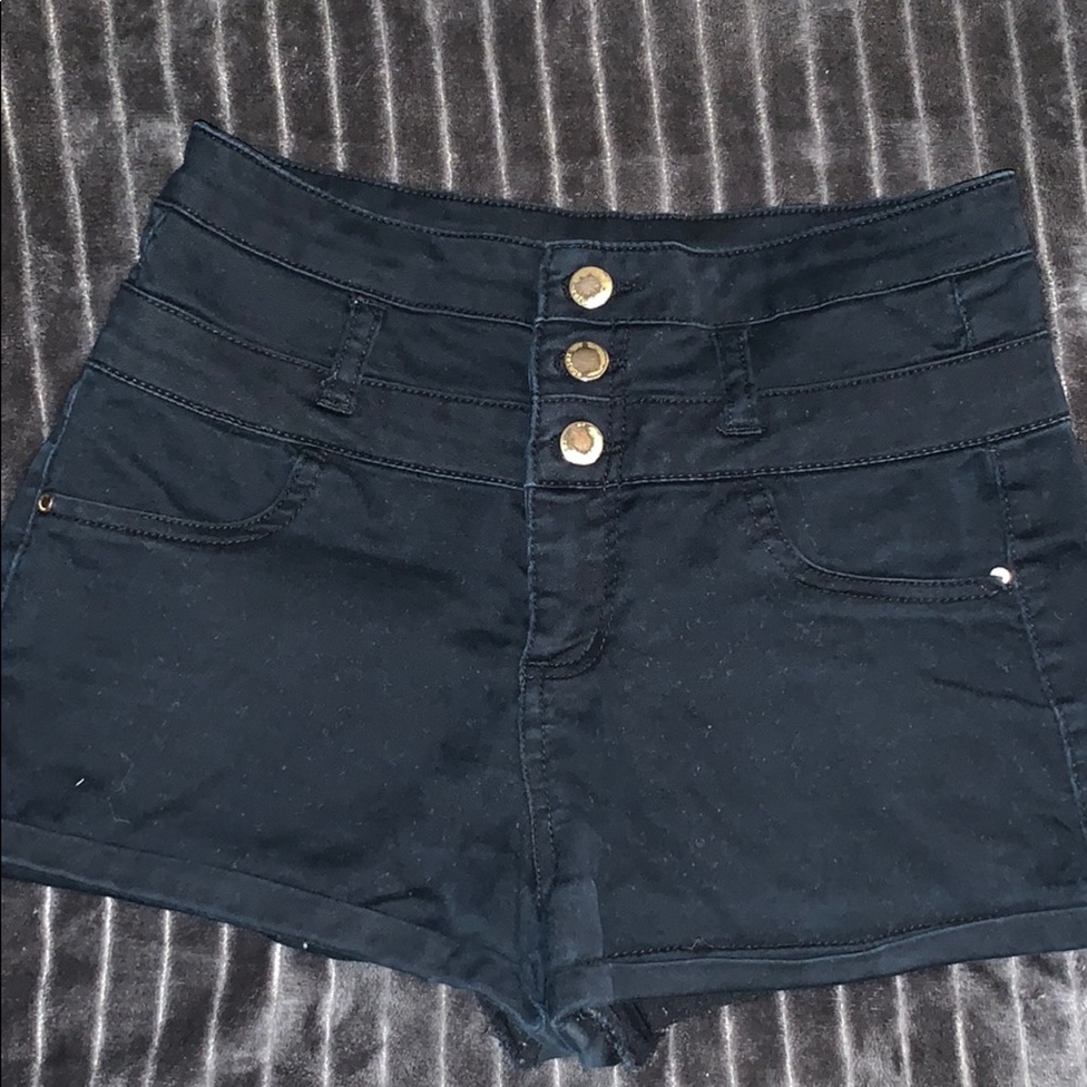 High rise shorts black